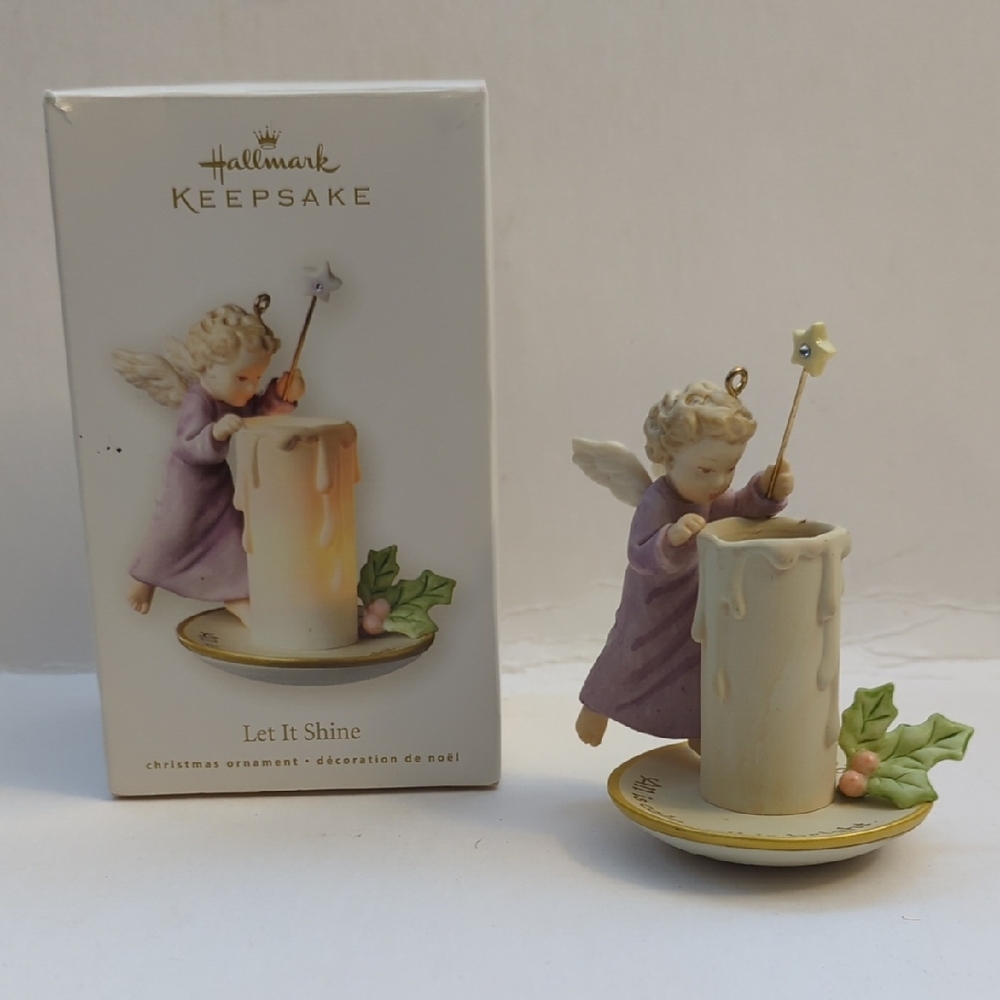 Hallmark Cream and Purple Holiday Ornament